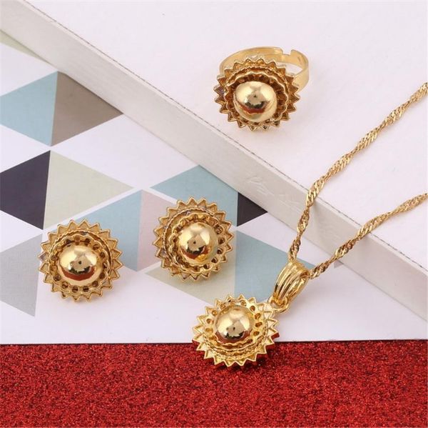 

ethiopian gold jewelry sets earrings pendant ring kenya traditional african habesha women party african wedding jewelry, Silver