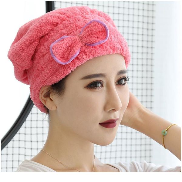 

6 colors microfiber solid quickly dry hair hat hair turban women girls ladies cap bathing drying towel head wmtkqf
