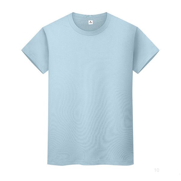 

new round neck solid color t-shirt summer cotton bottoming shirt short-sleeved mens and womens half-sleeved kotgio