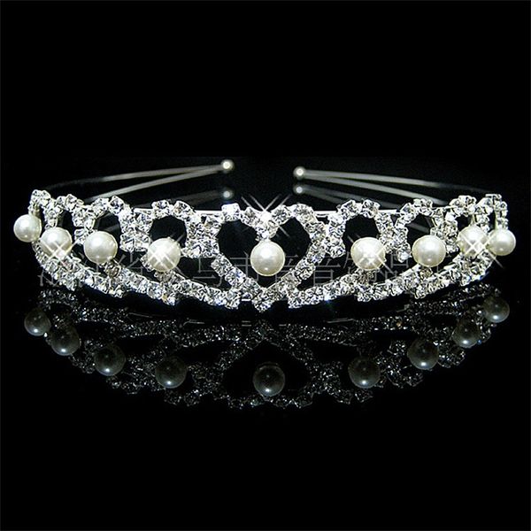 

handmade rhinestone pearl hair hoop wedding accessories bride set drill headwear brides easy matching head hoops 5 25yy l1