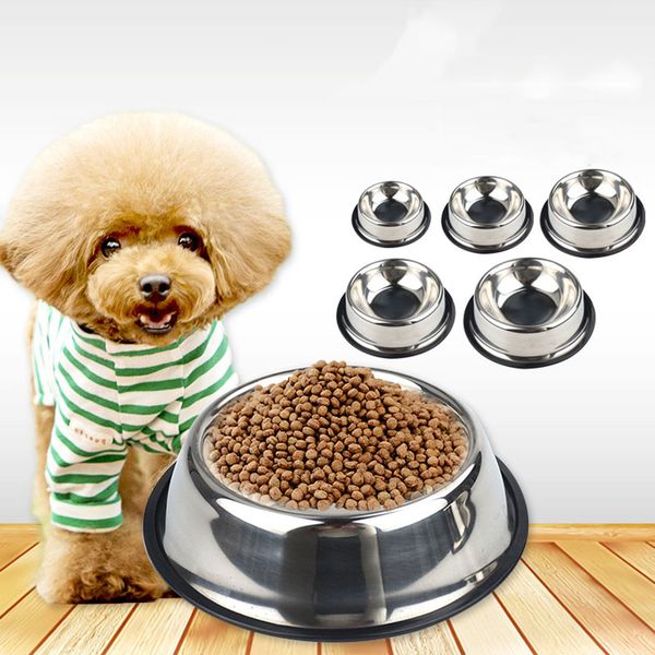 

stainless steel dog cat bowl non-slip pet feeder pet bowl pets supplies cat food bowl pet dog accessories vtky2332