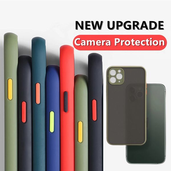 

mint hybrid simple matte bumper phone case for iphone 11 12 pro xr xs max x 6s 8 7 shockproof soft silicone cover