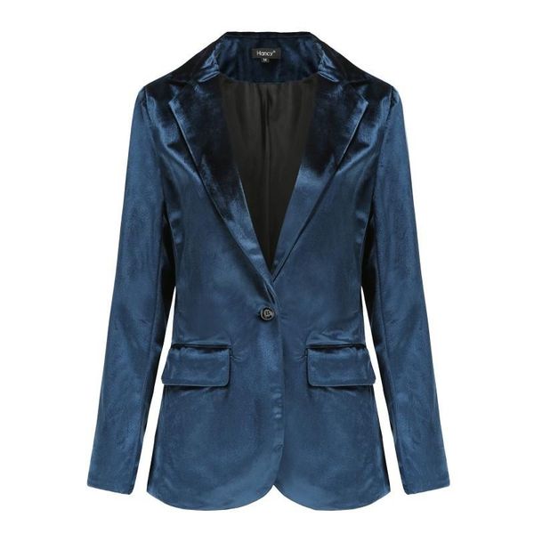 

women's suits & blazers fashion velvet blazer jacket elegant ladies coat female slim casual lapel office business s-xxl, White;black