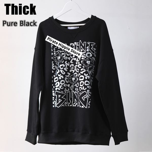 

2021 new metallic thick hoodie women autumn winter long sleeve o neck warm pullover casual vintage full cotton hoodies kbhm, Black