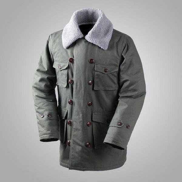 

german connie major jacket m1909 combat coat winter men's army outwear, Black