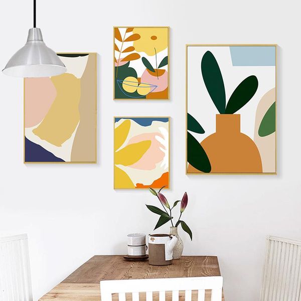 

abstract still life abstract canvas painting scandinavia wall art prints poster picture gallery living room interior home decor