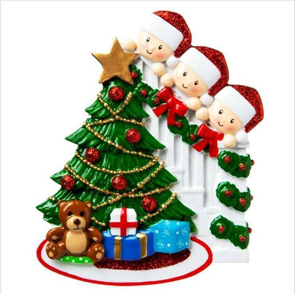 

decoration 2020 new mask snowman christmas tree pendant