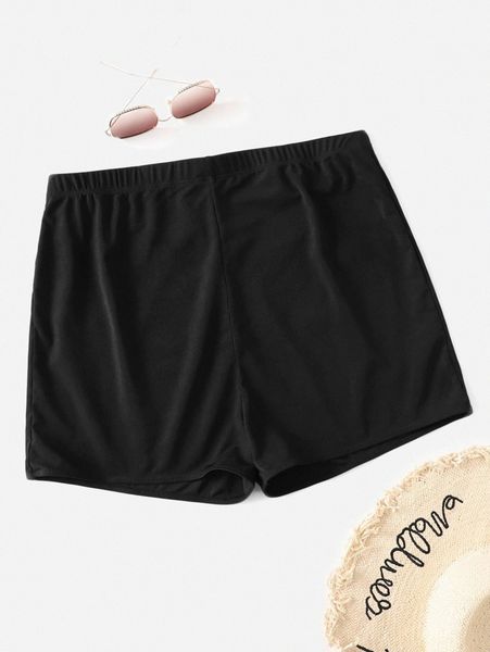 

plus solid bikini bottom u6bb#, Black