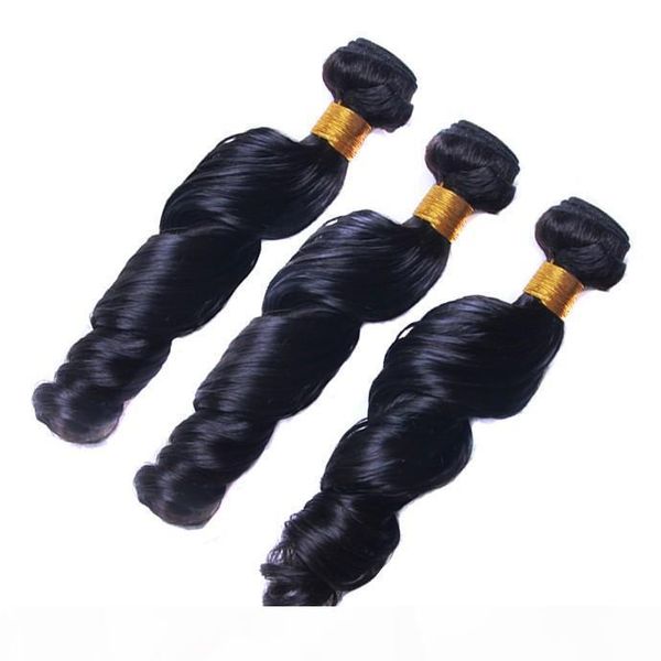 

2015 new coming malaysian human remy hair weave 10-30" virgin malaysian loose wave hair extensions 6a double weft hair, Black