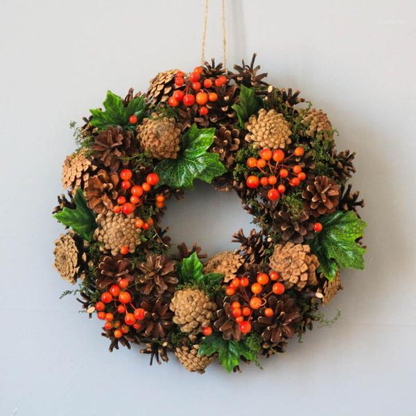 

decorative flowers & wreaths garland christmas farmhouse decor berries rustic wreath door country handmade sinterklaas decoratie year party