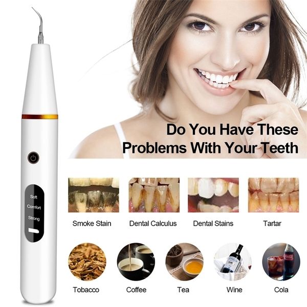 

ultrasonic electric sonic dental calculus oral teeth tartar remover plaque stains cleaner removal whitening portabl 220228