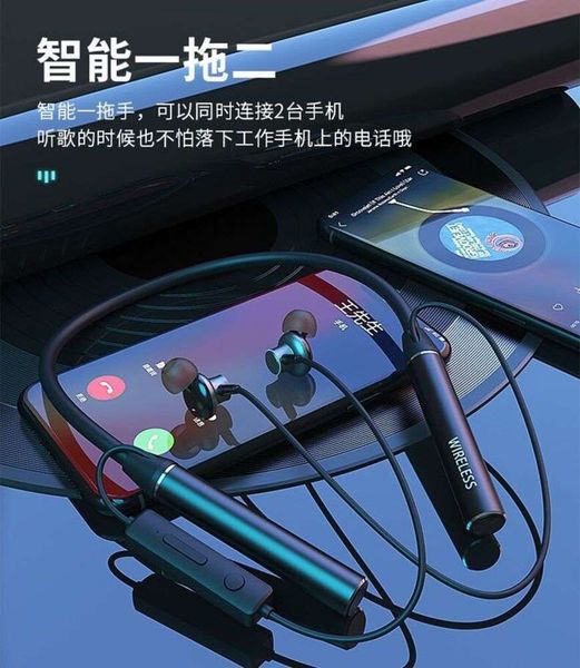 

100 listening for to hours, music hanging neck busins wirels sports headset, bluetooth 5.0 dual battery