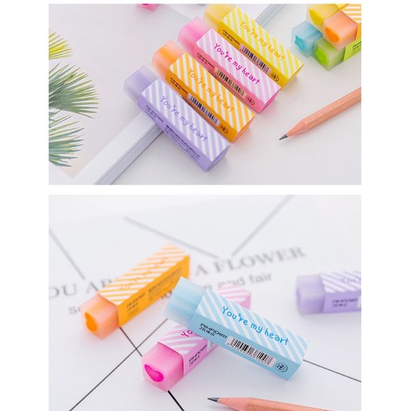 

1 2b милые конфеты цвет мягкие ластики для детей резиновые игрушки kawaii канцелярские принадлежности школьные канцелярские принадлежности т, Black;red