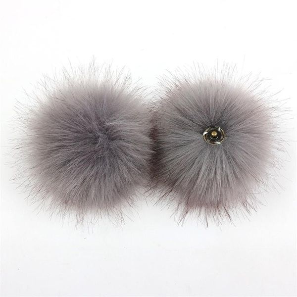 

false pailball hat ball pom pom pom handmade diy искусственный шерстяной шар оптовая колпачок аксессуары faux fox fur pompom с пряжкой wmtuf, Black;white