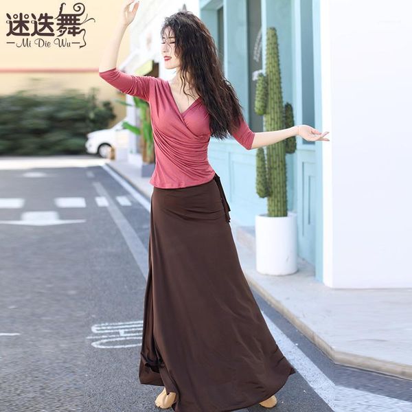 

belly dance costumes women uniforms suit dress long sleeve suit beginners female performance clothes 2 pcs skirt set ds052+dq0221, Black;red
