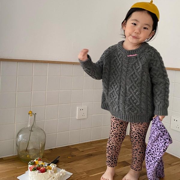 

2021 new girls boys knitted sweaters spring fashion kids pullover sweater 1-6 years, Blue