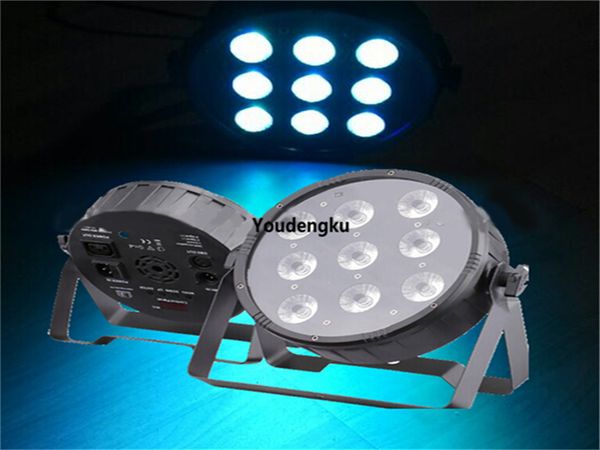 

4pcs dj party light led flat par 9 x 10 par can rgbw 4in1 indoor dimmer led par uplighting