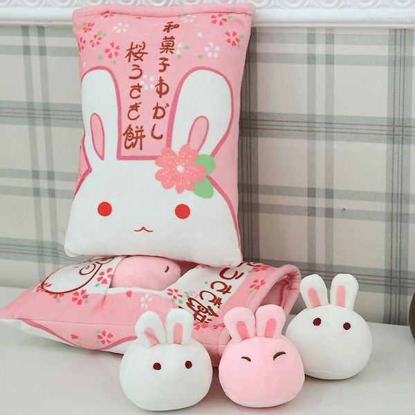 

30x20см маленький размер сумка из кролика плюшевая игрушка симуляция закуски бросить подушку каваи розовый сакура кролика плюшевые творчески