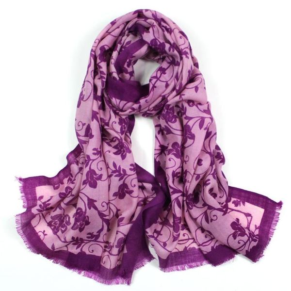 

scarves 2021 luxury fashion women cashmere scarf purple floral printing soft wrap casual warm shawls foulard femme, Blue;gray