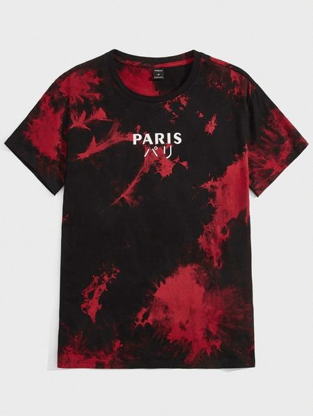 

men tie dye letter graphic tee k2kq#, White;black
