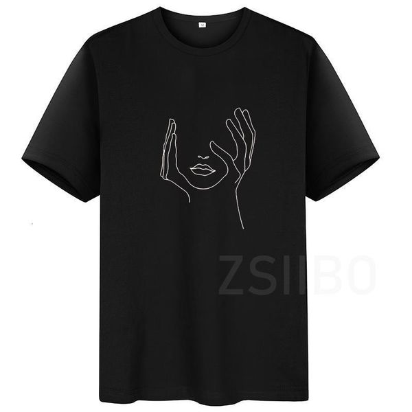 

kawaii t shirt women srivb hand mouth tumblr funny hipster graphic tee shirt femme black white fashion cotton women tshirt