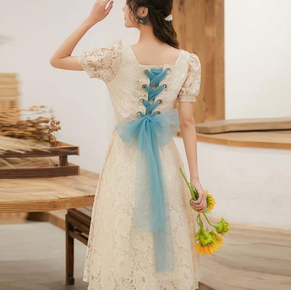 

2021 new autumn square turtleneck lace sewn knitted seams of women short sleeves return bandage long p1763 dresses ox9n, Black;gray