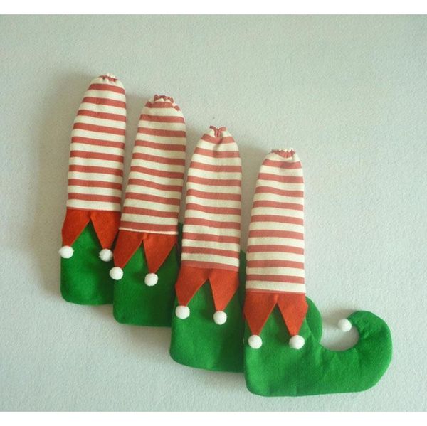

new design 4pcs /set santa claus leg chair foot covers lovely table decor christmas home decorations funny c jllakg warmslove