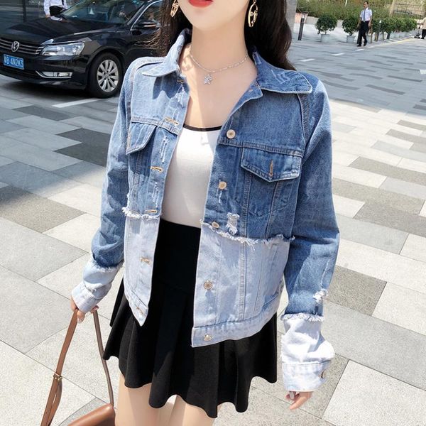 

women's jackets wholesale 2021 summer selling fashion casual denim jacket l542, Black;brown