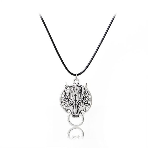 

final fantasy cloud wolf head pendant necklace accessories, Silver