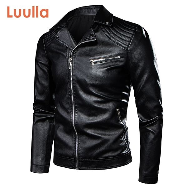 

7xl men spring motor vintage rock & roll casual leather jacket coat men autumn design biker rivet pockets pu leather jackets men 201114, Black;brown