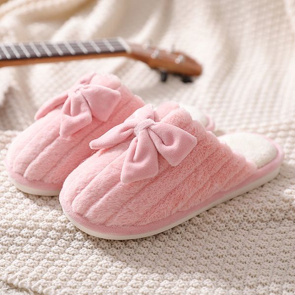 

new winter women slippers men soft home shoe cotton thick slippers indoor slip-on slides comfortable warm fur slippers x1020, Black