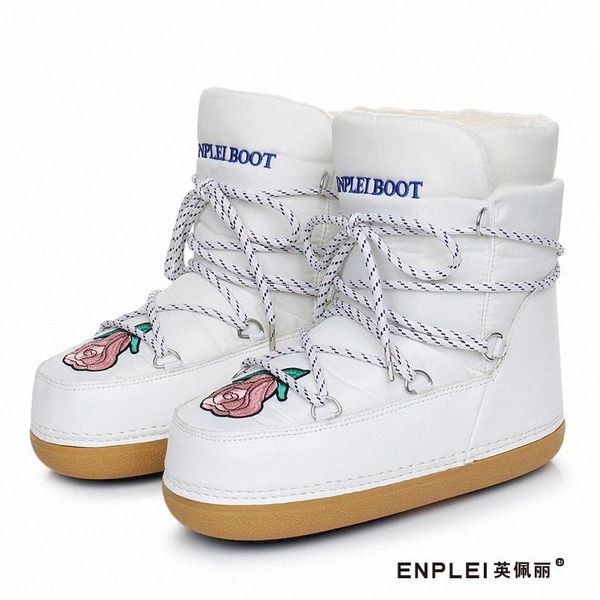 

genuine leather children snow boots 2019 winter girls boot sequins cotton shoes kid's boat plus velvet baby warm cotton boots #6l13