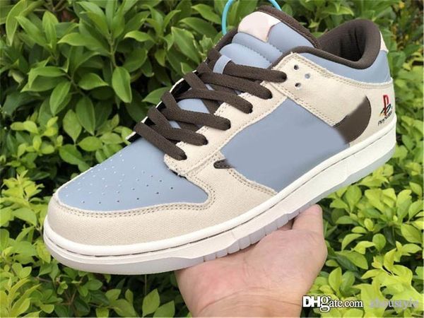 

аутентичные trvis scott playstation dunk sb low skateboard обувь кактус джек мужчины женщины белый серый черный япония запатос кроссовки с к