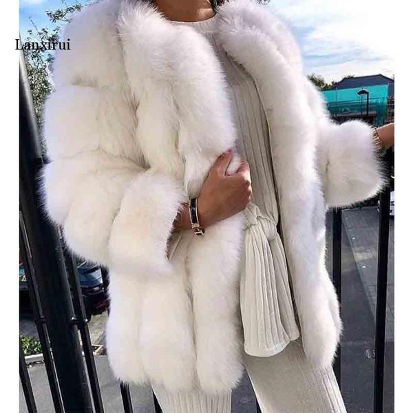 

women's fur & faux fake coat silver women winter black coats long sleeve jacket outerwear fashion casaco feminino