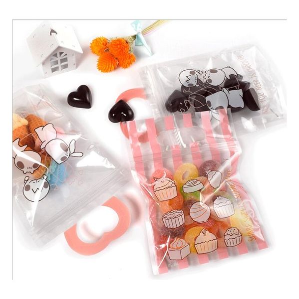 

20pcs clear plastic zip lock bag for cookie small candy bag with handle zipper bag party favor gift f wmtppc