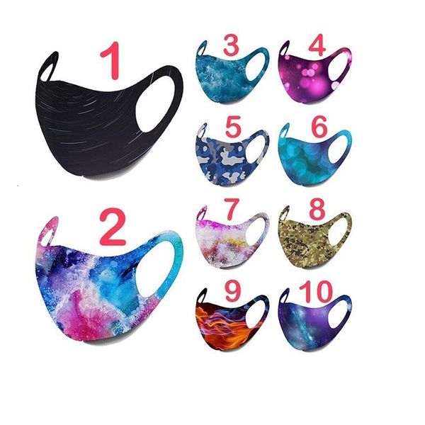 

fire new star sky printed face camouflage figure muti colors hanging reusable mask starry print printingcnitwz