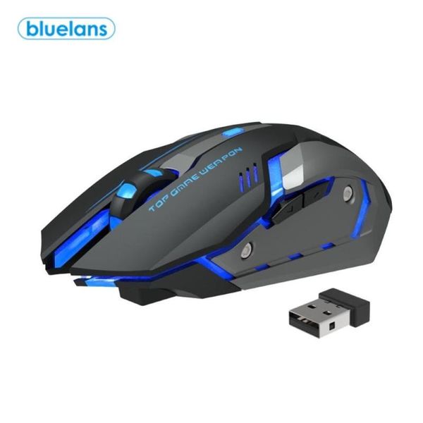 

silent gaming wireless mouse 2.4ghz 800/1200/1600dpi rechargeable wireless mice usb optical game backlight mouse for pc laptop