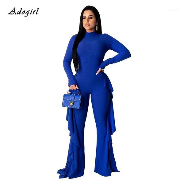 

elegant knit rib jumpsuit women casual ruffles o neck long sleeve bodycon women jumpsuit hollow out night club overalls1, Black;white