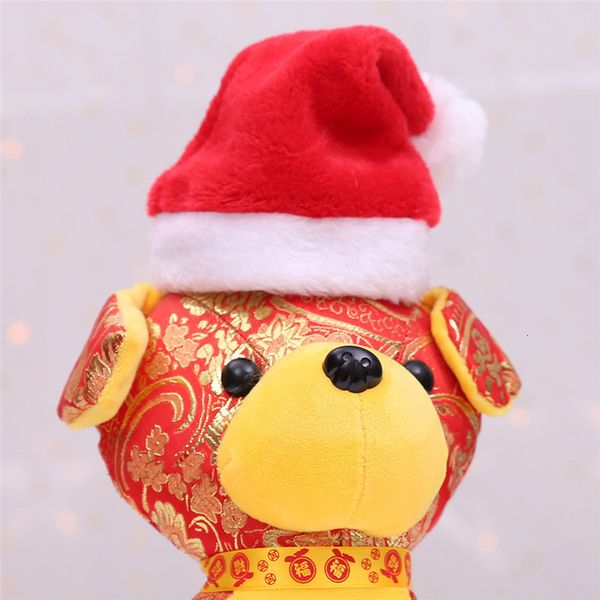 

pets hats xmas small plush santa pet dog cat hat merry christmas decorations for home cap happy new year gift ahb2369