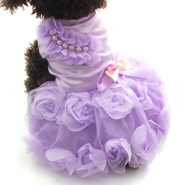 

pet dog princess dress tutu rosette&bow dresses cat puppy skirt spring/summer clothes apparel 2 colours