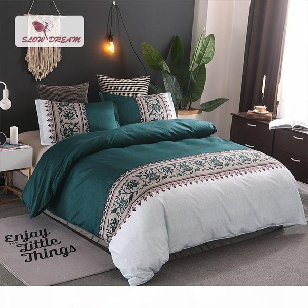 

slowdream bedding set bohemian lace bedspread duvet cover pillow cases comforter audouble king bed linen set bedclothes
