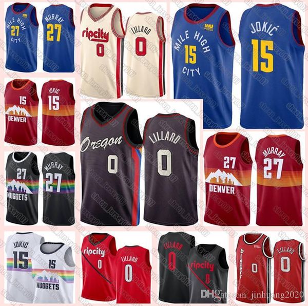 

дамиан 0 лиллард 15 никола портленд след блейзеры джокический джерси джамал 27 мюррей денвер самородки carmelo 00 энтонские майки, Black;red