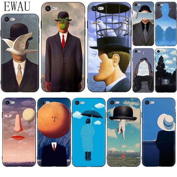 

seewau rene magritte soft silicone case for vip 12 mini x xr xs 11 pro max 2020 5 5s se 6 6s 7 8 plusvgt