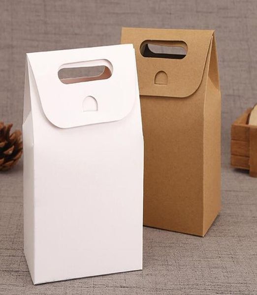 

wholesale natural kraft paper bags party gift packing box sweets cookie candy nuts bag diy gift packing box wmtwtl