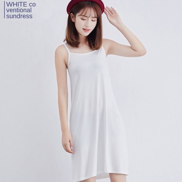 

womens large size bottoming long loose sleeveless vest skirt hvmwqjondd, Black;gray