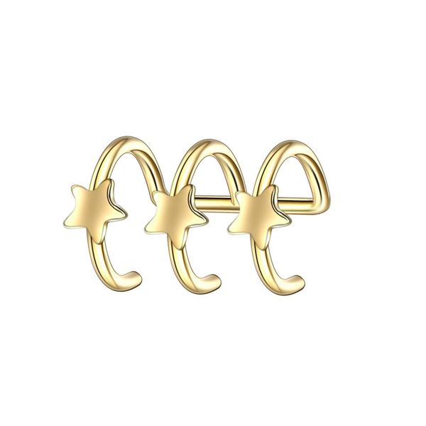 

3pairs clip on wrap earring tragus stainless steel 3 rings ear cuff clip on nose ring fake piercing body jewelry helix q jlljwi, Silver