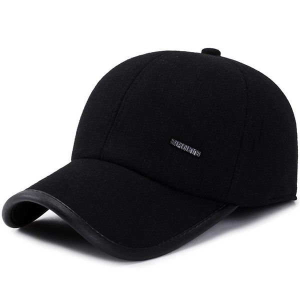 

sqteio autumn and winter warm ear protection wool baseball cap men and women outdoor sun hat, Blue;gray