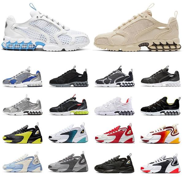 

air zoom spiridon cage 2 running shoes mens womens 2k vintage trainers pure platinum triple white black men sports sneakers
