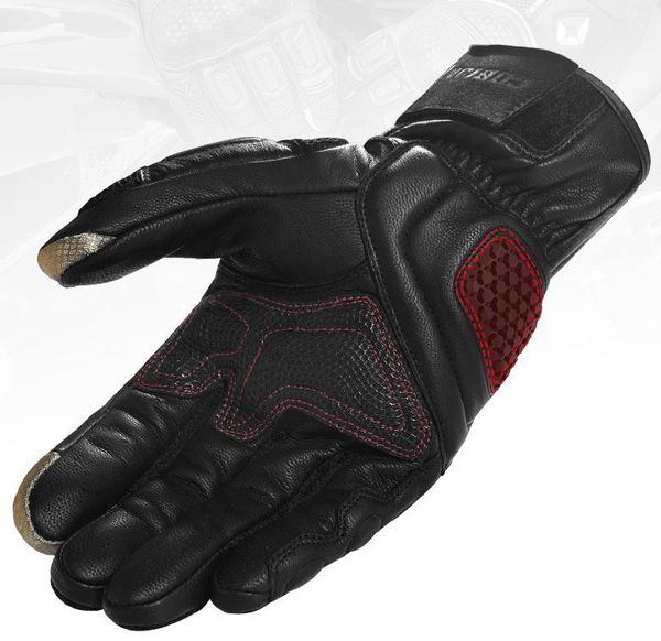 

goat leather motorcycle riding gloves warmful for clod weather desgin collision avoidance and non-slip online sale, Black;white
