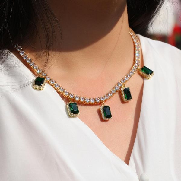 

chain colorful tennis necklace of pendant creative wind yolk custom hip hop article flee, Silver